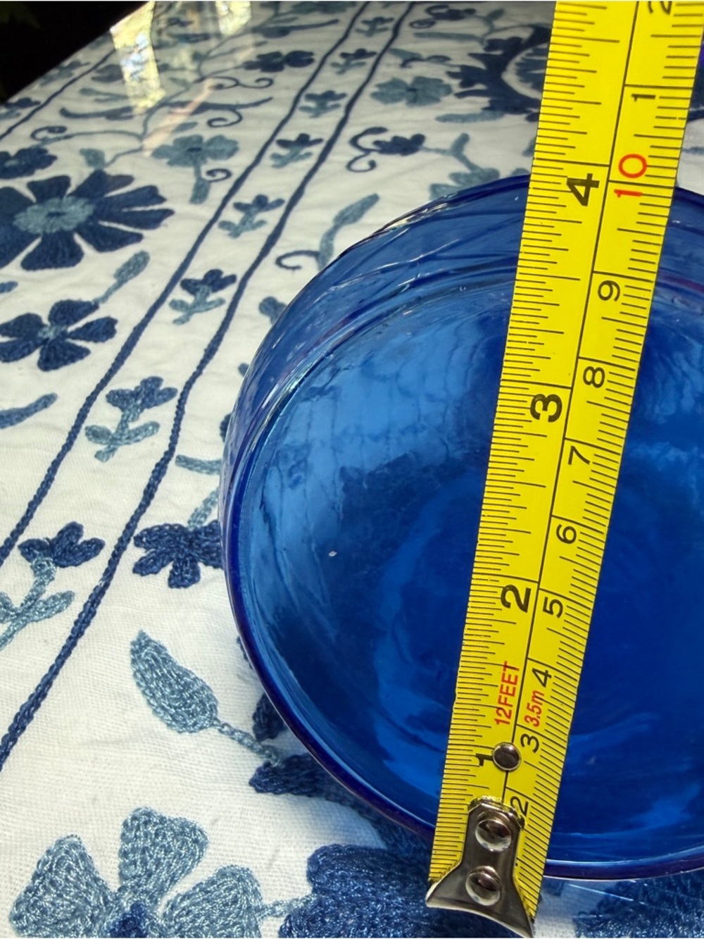 VTG Sun Moon Cobalt Blue Glass Decanter/Flask/Vase Celestial Whimsical Y2K Press - Picture 7 of 10